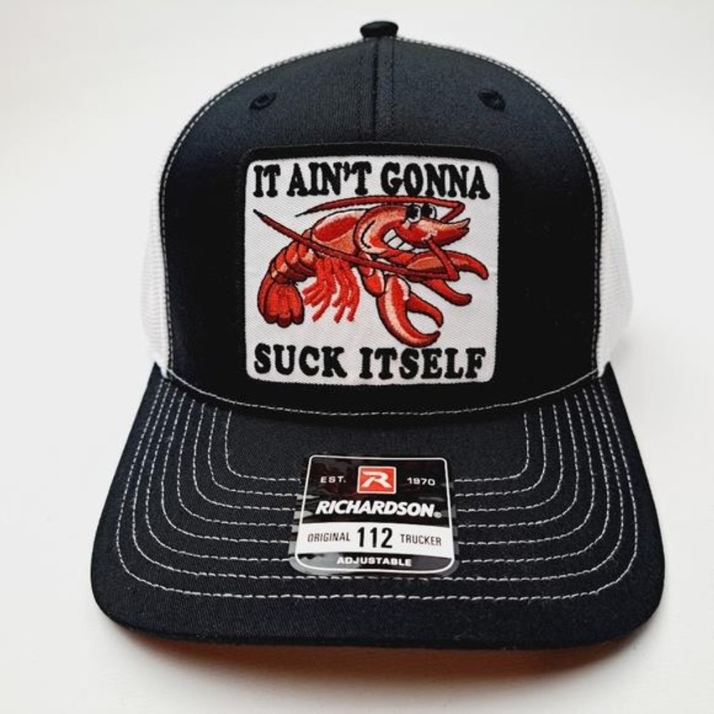 Richardson 112 Lobster Gag Gift Bachelor Embroidered It Ain't Gonna Suck Itself - Picture 2 of 4